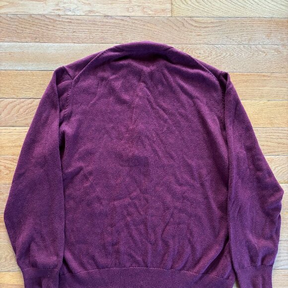 Vineyard Vines Sweater Mens XL Cotton Cashmere Blend 1/4 Zip Maroon Red Pullover - Picture 2 of 7